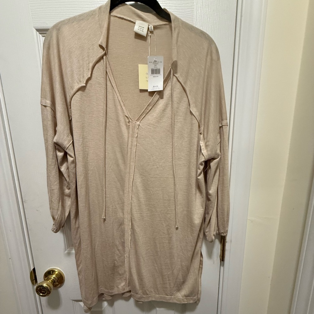 Buckle Oat Open Front Peasant Blouse from Good Luck Gem at The Buckle Small NWT